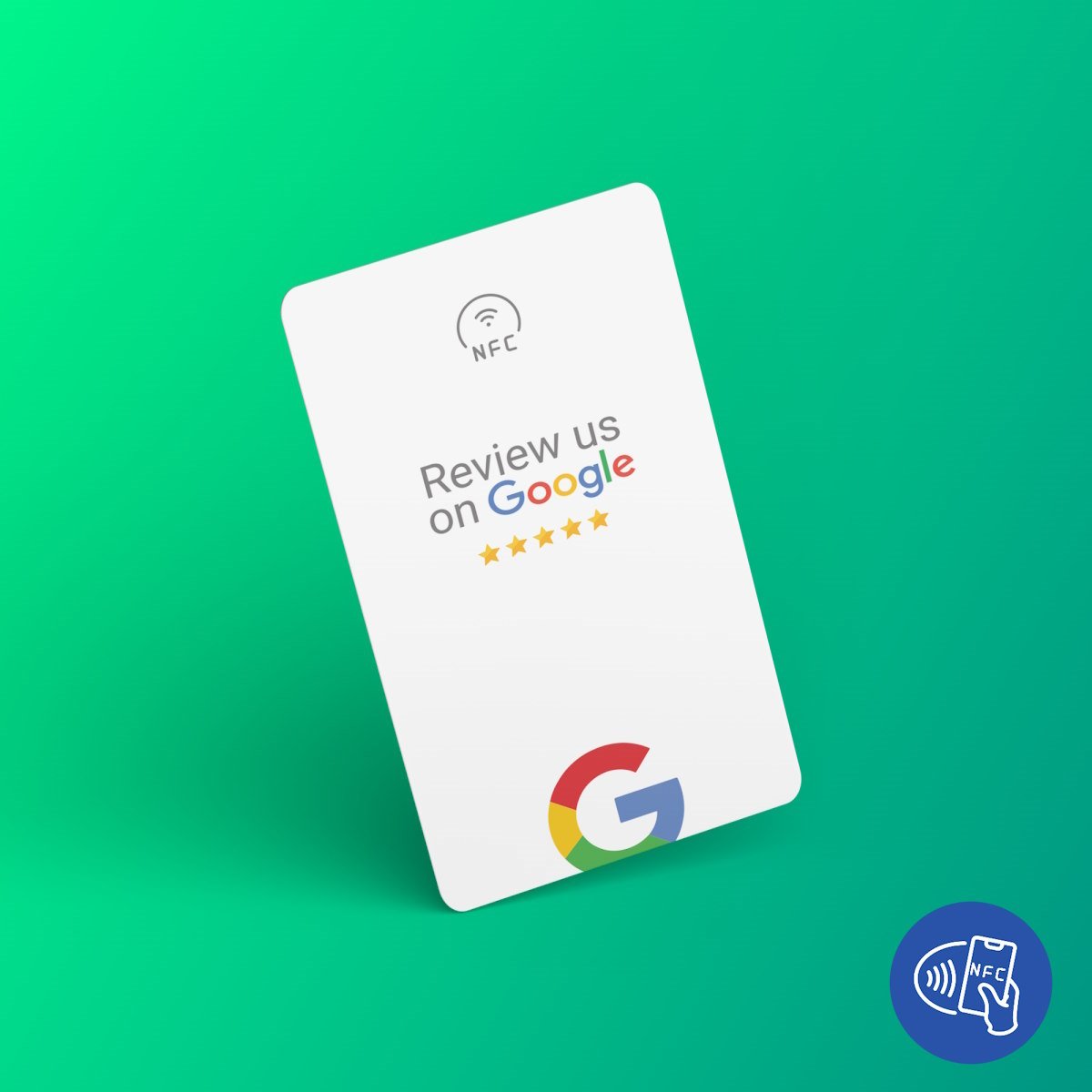 Google Review NFC Card “Tap” with Google Review QR Code – Virtual Card