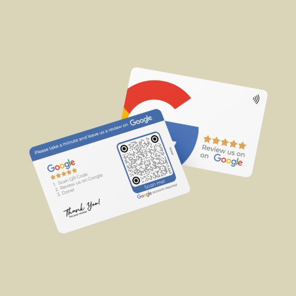 Google Review Business Card Iconic with NFC and QR Code - Image 4