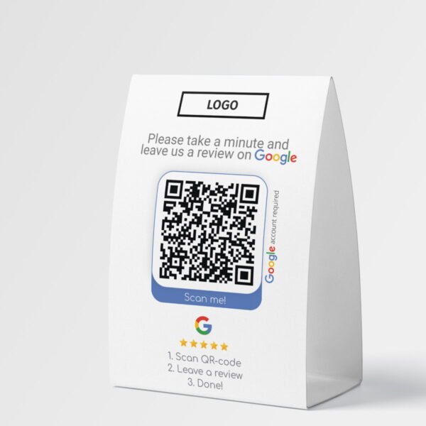 Google Table Tent with NFC and QR Code - Image 2