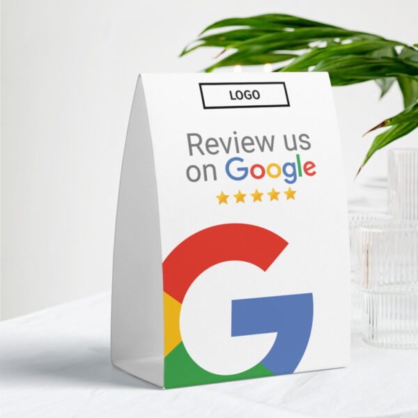 Google Table Tent with NFC and QR Code